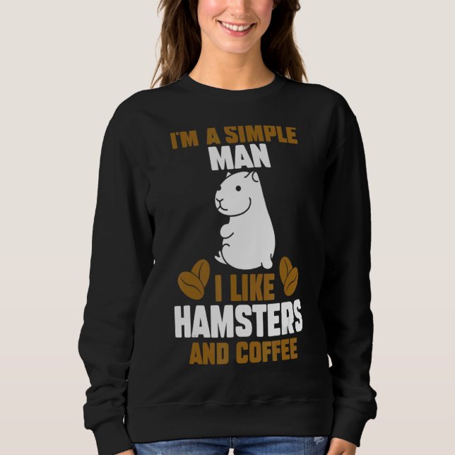 Mens Coffee Hamster Sweatshirt (Vorderseite)