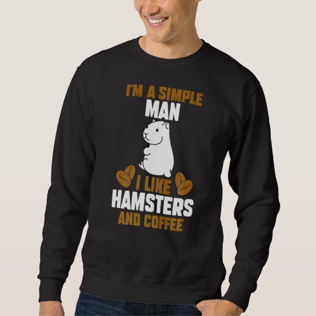 Mens Coffee Hamster Sweatshirt (Vorderseite)