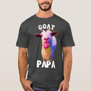 Mens Colorful Goat Lover I Liebe My Goat Papa T-Shirt