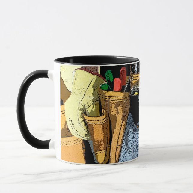 Mens Construction and Tools Theme Tasse (Links)