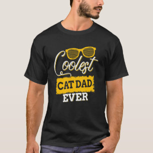 Mens Cooler Cat Vater je Familie Matching Väter T-Shirt