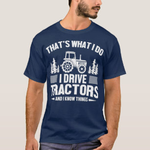 Mens Cooler lokaler Bauer I Drive Traktoren ich we T-Shirt