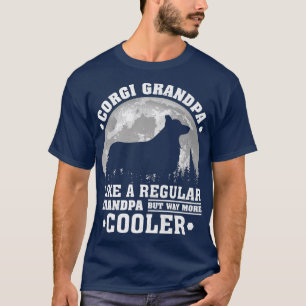 Mens Corgi Grandpa Funny Moon Vintag Corgi Dog Fa T-Shirt