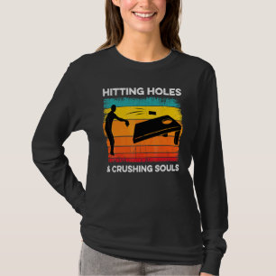 Mens Cornhole trifft Löcher und zerstört Seelen C T-Shirt