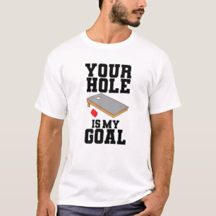 Mens Cornhole Your Hole ist mein Ziel Bean Beutel  T-Shirt