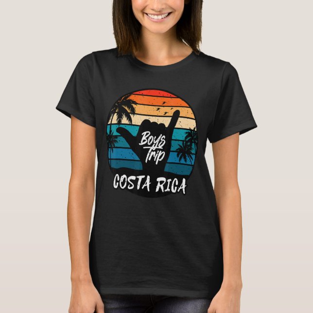 Mens Costa Rica Typ Ausflug Matching Vacacation Su T-Shirt (Vorderseite)