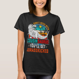 Mens Cousinsaurus Dinosaur Rex Vintag Vaterschaft  T-Shirt