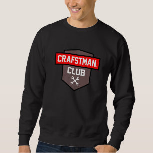 Mens Craftsman Club Graphic Electrician Worker Sweatshirt