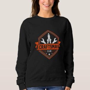 Mens Craftsman Club Graphic Electrician Worker Sweatshirt