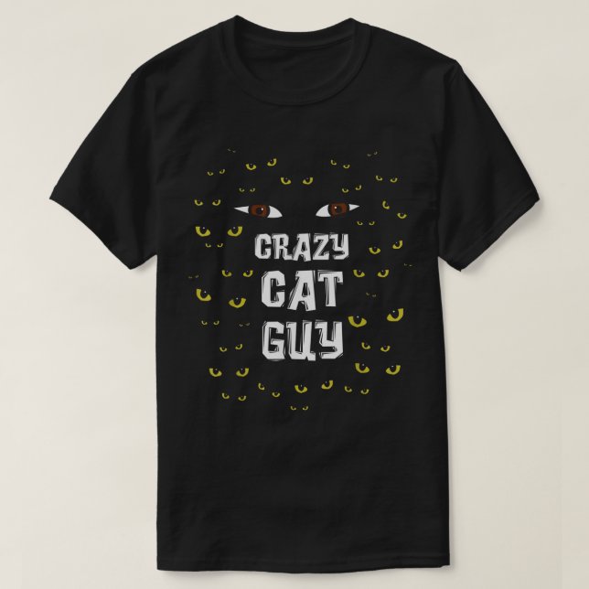 Mens Crazy Cat Typ _ Cat Daddy T - Shirt (Design vorne)