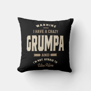 Mens Crazy Grumpa Grandpa-Geschenk Kissen