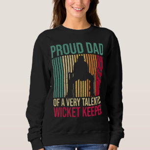 Mens Cricket-Player-Zitat für einen Vater eines Cr Sweatshirt