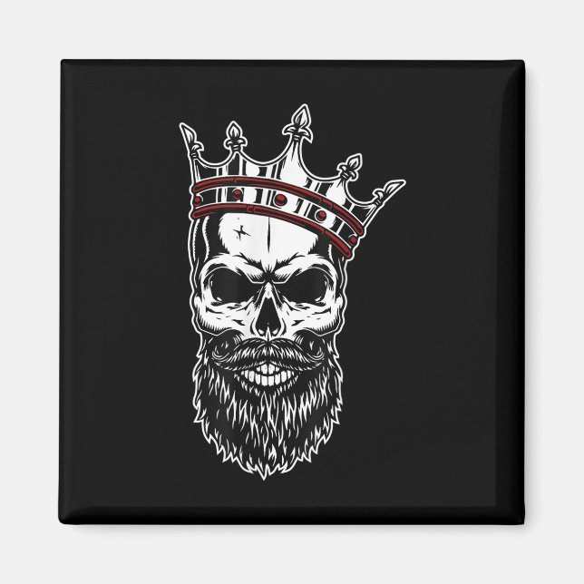 Mens Crown Skull Fashion Tattoo Magnet (Vorne)
