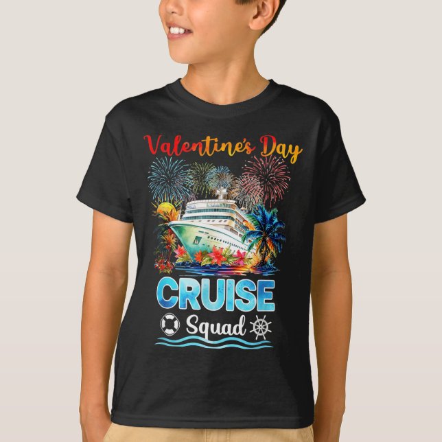 Mens Cruise Squad Valentine's Day Vacation Travel  T-Shirt (Vorderseite)