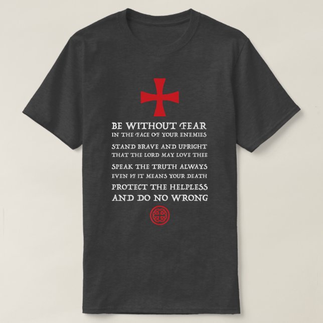 Mens Crusader Knight Knights Templar Code T   Hol T-Shirt (Design vorne)