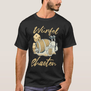 Mens Cube Chaotic Schnecke mit Bierfässchen und Ta T-Shirt