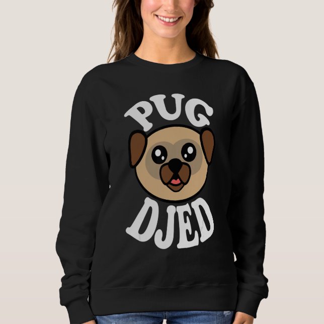 Mens Cute Pug Djed Sweatshirt (Vorderseite)