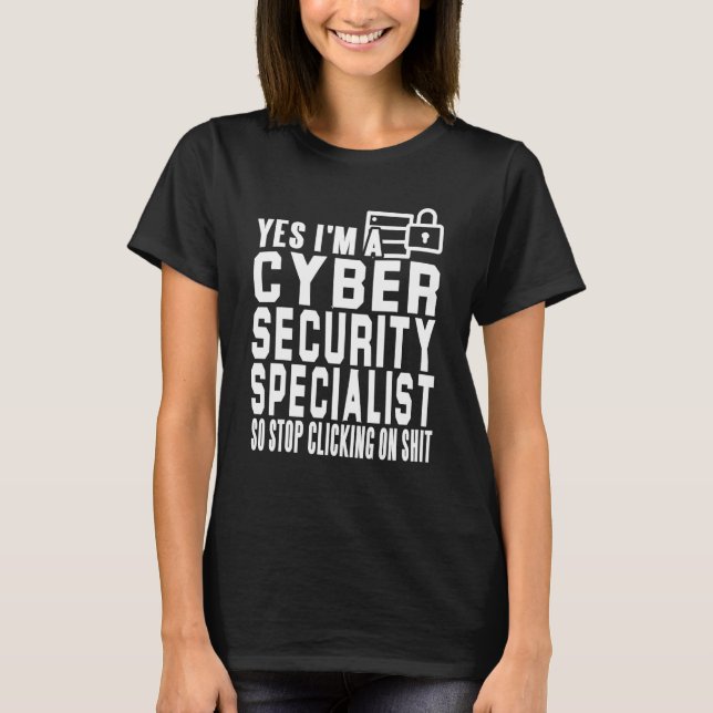 Mens Cyber Security Experte for White Hat Hacker D T-Shirt (Vorderseite)