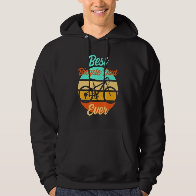 Mens Cyclist Papa Vater Vater's Day Downhill Ebi Hoodie (Vorderseite)
