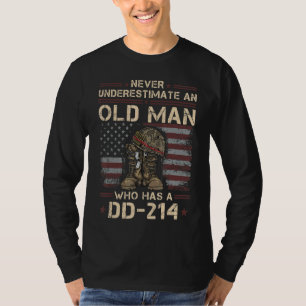 Mens D 214 Alumni Veteran U S Flag Soldier Dd214 T-Shirt