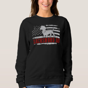 Mens Dackel Vater erschüttert American Flag Patrio Sweatshirt