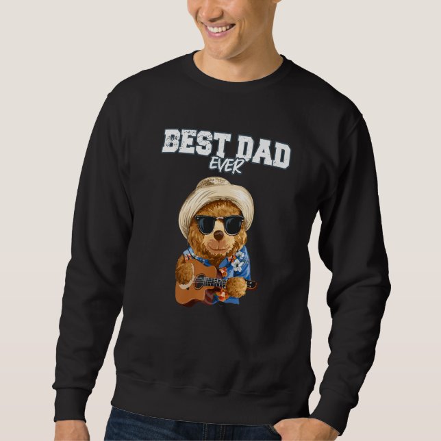 Mens Dad 2023 Gitarrist for pregnancy announcement Sweatshirt (Vorderseite)
