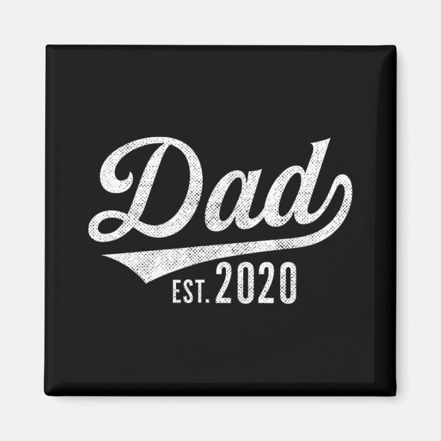 Mens Dad Est. 2020 Shirt - Expecting Baby Fathers  Magnet (Vorne)