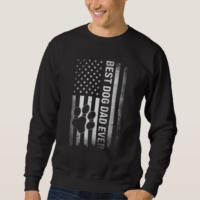 Mens  Dad Fathers Day Dog Dad Sweatshirt (Vorderseite)