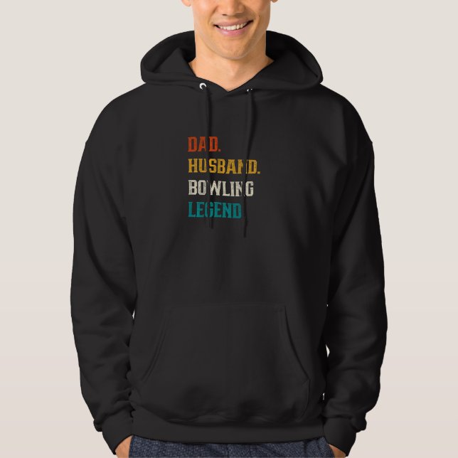 Mens Dad Husband Bowling Legend Bowler   Hoodie (Vorderseite)