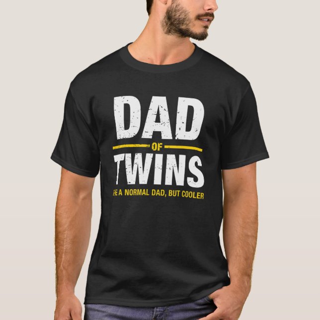 Mens Dad Of Twins Expecting Twins T-Shirt (Vorderseite)