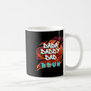 Mens Dada Daddy Vater Bruh Fire Bysketbyll Fun Fat Kaffeetasse