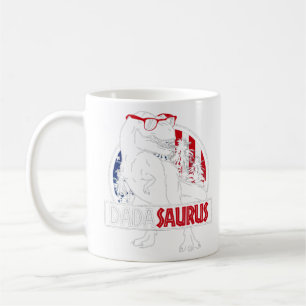 Mens Dadasaurus Dinosaur Vater Daddy Rex American  Kaffeetasse