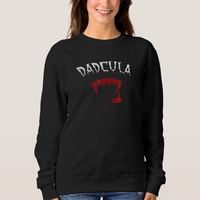 Mens Dadcula Halloween Vampire Teeth Vater Sweatshirt (Vorderseite)