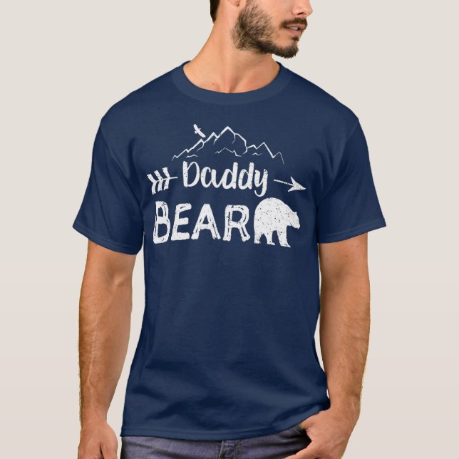 Mens Daddy Bear Matching Family Mama Papa Bear T-Shirt (Vorderseite)