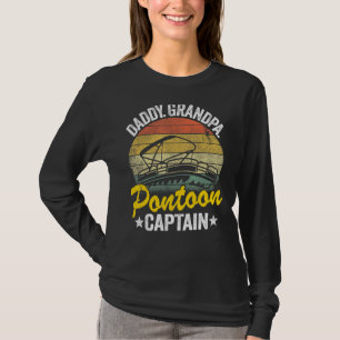 Mens Daddy Grandpa Pontoon Kapitän Vater Pontoon B T-Shirt
