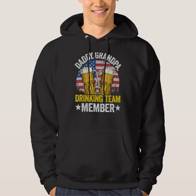 Mens Daddy Grandpa Usa Drink Team Mitglied 4. Hoodie (Vorderseite)