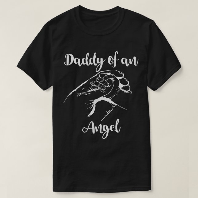 Mens Daddy of an Angel Pregnancy Loss Fehlgeburt T-Shirt (Design vorne)