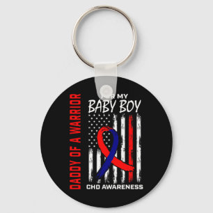 Mens Daddy Vater eines Kriegers Baby Warrior Herz Schlüsselanhänger