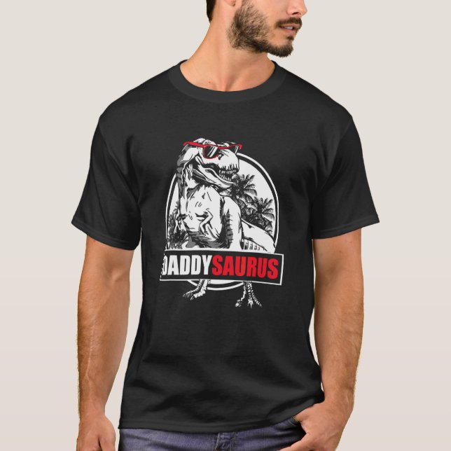 Mens Daddysaurus Rex Dinosaur Daddy Saurus Vater T-Shirt (Vorderseite)
