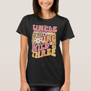 Mens Daisy Birthday Uncle Young Wild & 3 Boho T-Shirt