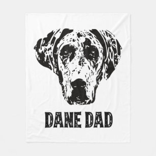 Mens Dane Vater - Großer Dane Vater Fleecedecke