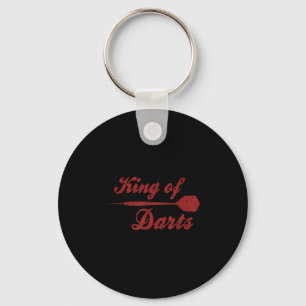 Mens Dart Player Cool zitieren den Dartkönig Schlüsselanhänger