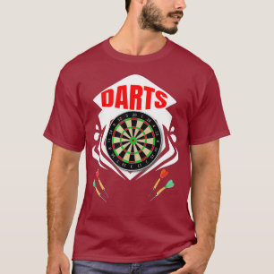 Mens Darts Shirt mit Dart Board Player Graphic