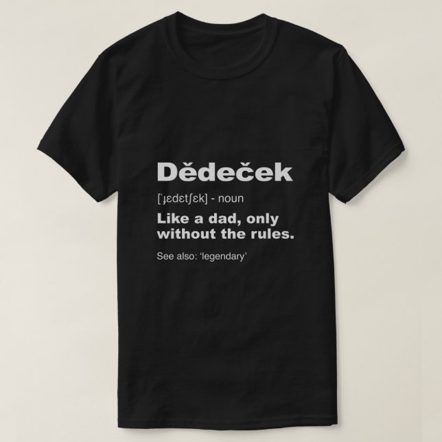 Mens Dedecek Czech Grandpa gibt Funny Großeltern T-Shirt (Design vorne)