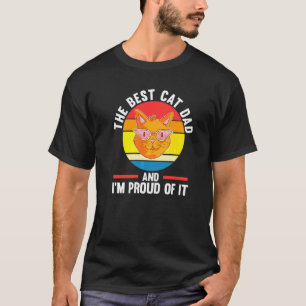 Mens Der beste Katzenvater und ich wäre stolz dara T-Shirt