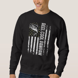 Mens, die US-Fahne fischen, tragen Coole Pawpaw fü Sweatshirt