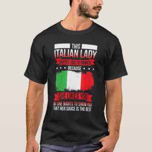Mens Diese italienische Dame lädt Sie zum Abendess T-Shirt