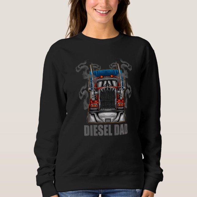 Mens Diesel Vater Trucker 18 Wheeler Sweatshirt (Vorderseite)