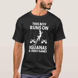 Mens Dieser Junge läuft auf Iguanas und Videospiel T-Shirt