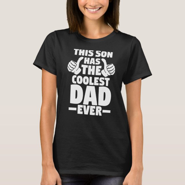 Mens dieser Sohn hat den Coolsten Vater je Daddy T-Shirt (Vorderseite)